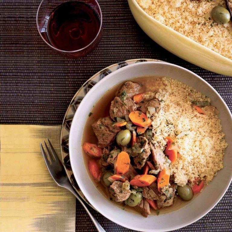 Mediterranean Lamb Stew with Olives and Lemon