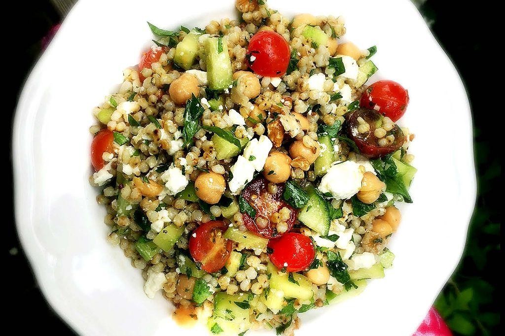 Mediterranean Sorghum Salad with Feta
