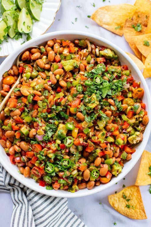 Mexican Pinto Bean Salad with Avocado and Lime
