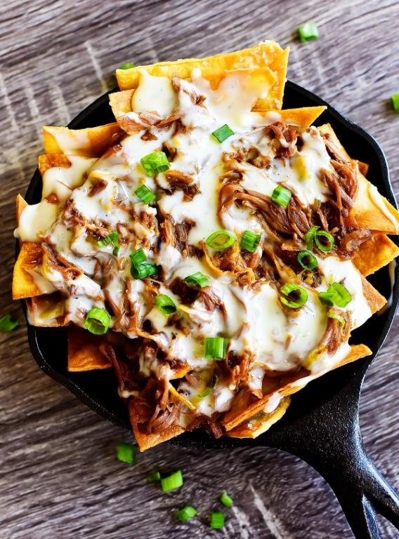 Mexican Pork Loin Nachos with Jalapeños and Queso