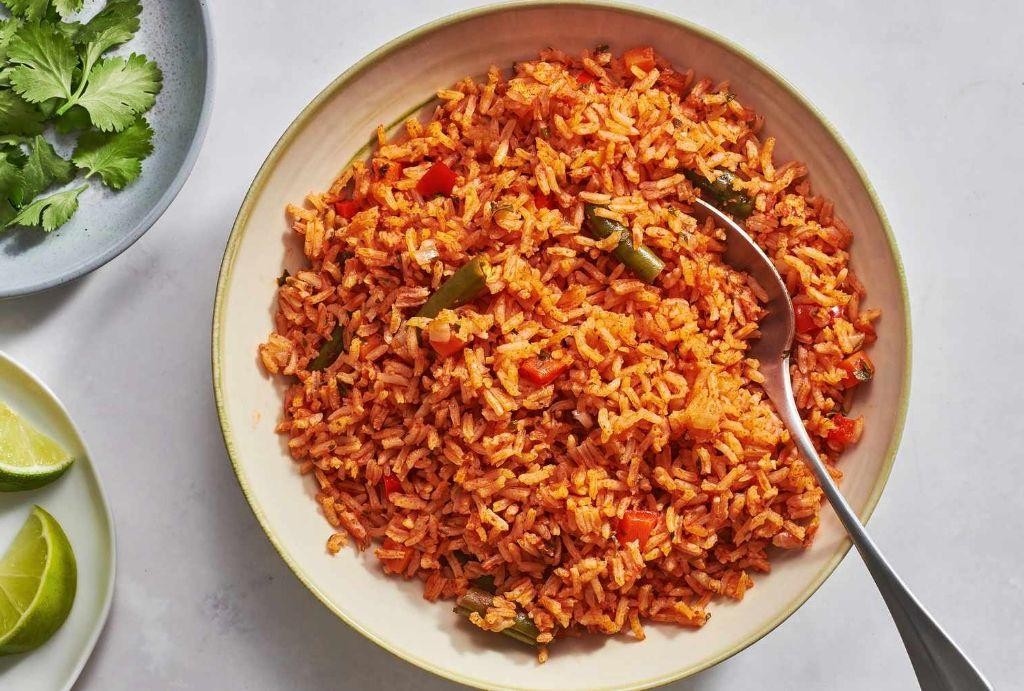 Mexican Red Rice with Tomatoes and Peppers