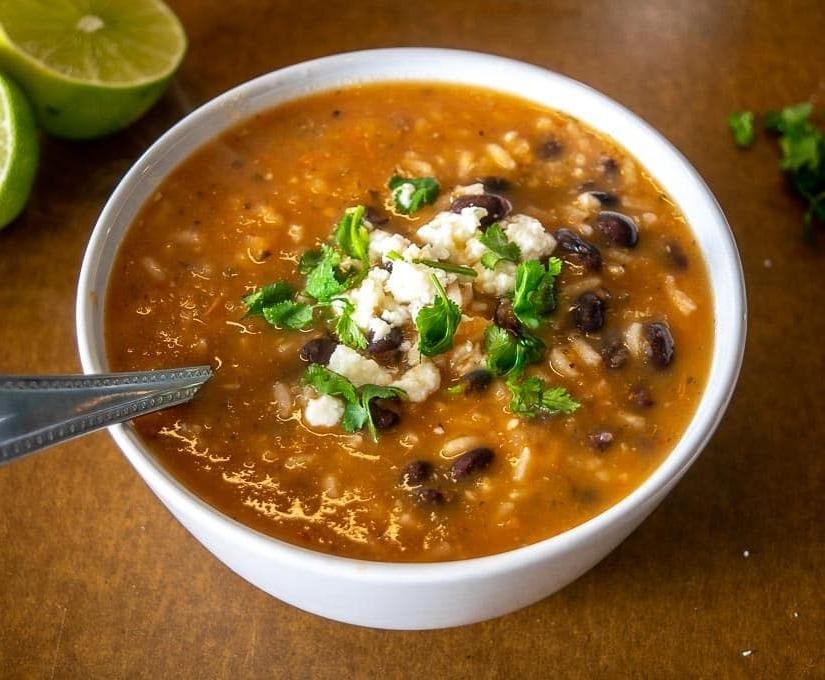 Mexican Rice and Bean Soup
