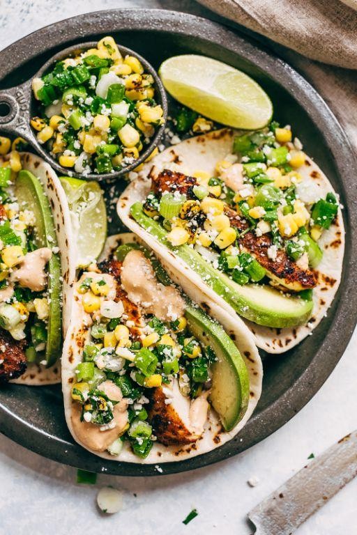 Mexican Street Corn Tacos with Chili Lime Butter