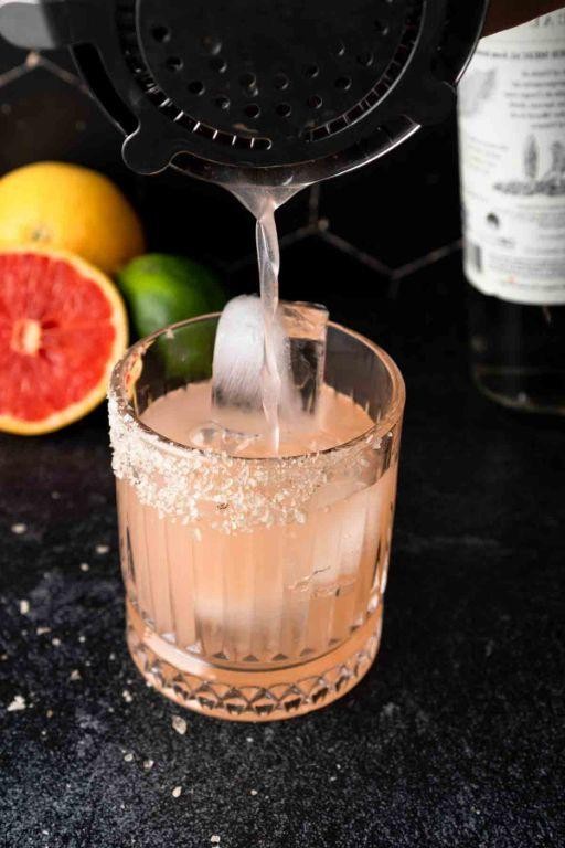 Mezcal Paloma with Grapefruit and Rosemary
