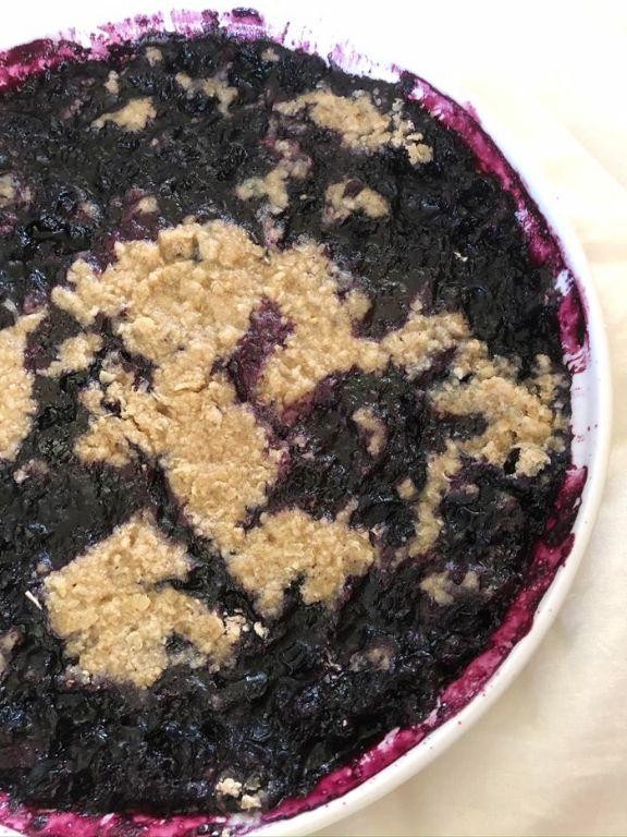 Microwave Blueberry Cobbler