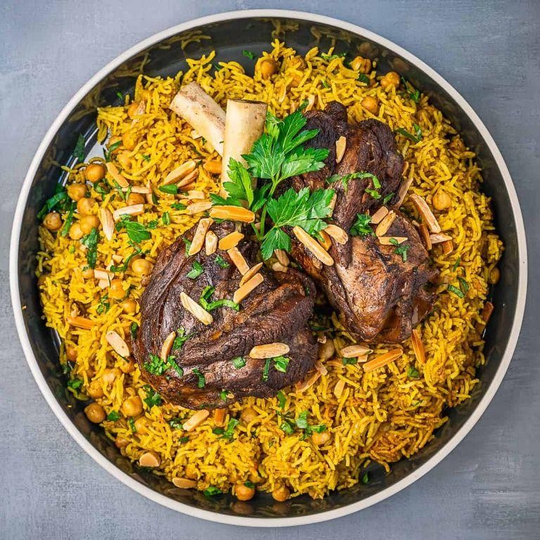 Middle Eastern Yellow Rice with Lamb