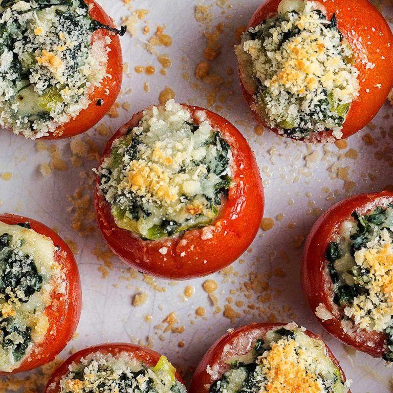 Millet and Spinach Stuffed Tomatoes