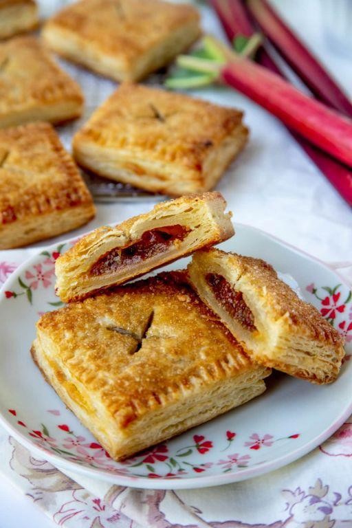 Mini Rhubarb Hand Pies with Brown Sugar Glaze