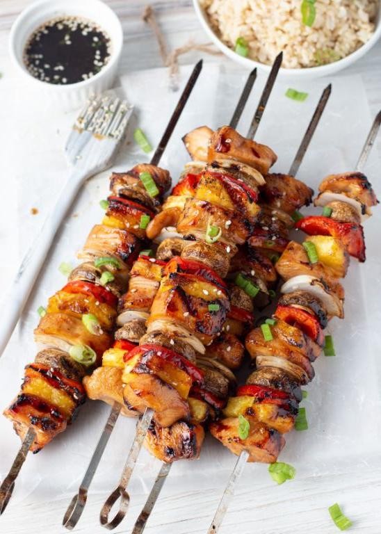 Moose Kabobs with Bell Peppers and Pineapple