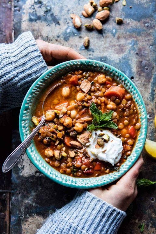 Moroccan Lentil and Chickpea Soup