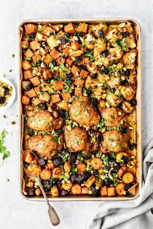 Moroccan Spiced Chicken with Sweet Potatoes