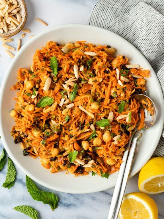 Moroccan Spiced Chickpea and Carrot Salad