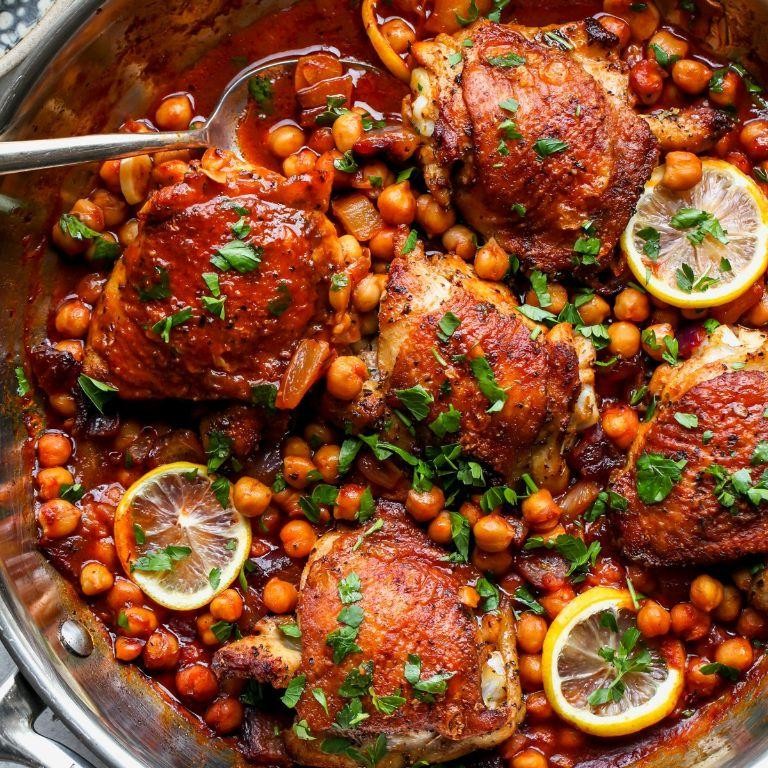 Moroccan-Inspired Chicken Stew with Chickpeas