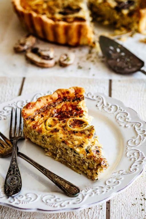Mushroom and Leek Quiche