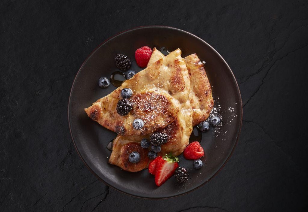 Naan Bread French Toast with Berries