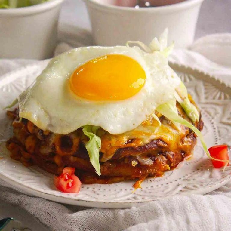 New Mexico Stacked Enchiladas