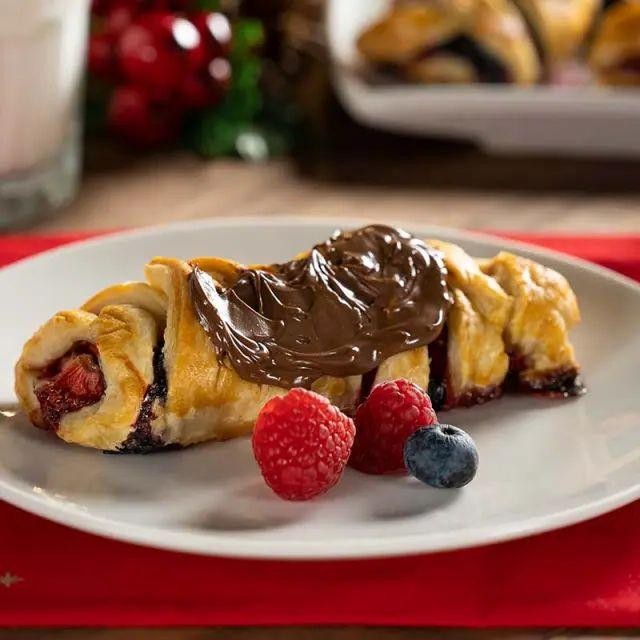 Nutella and Strawberry Crescent Roll Braid
