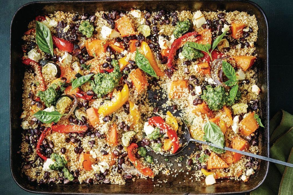 One-Pan Quinoa and Roasted Vegetable Bake