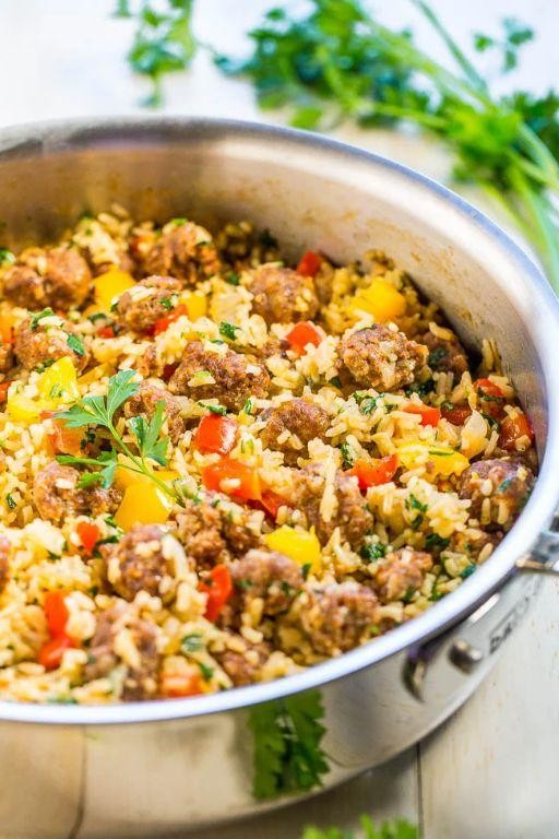 One-Pot Johnsonville Italian Sausage and Rice