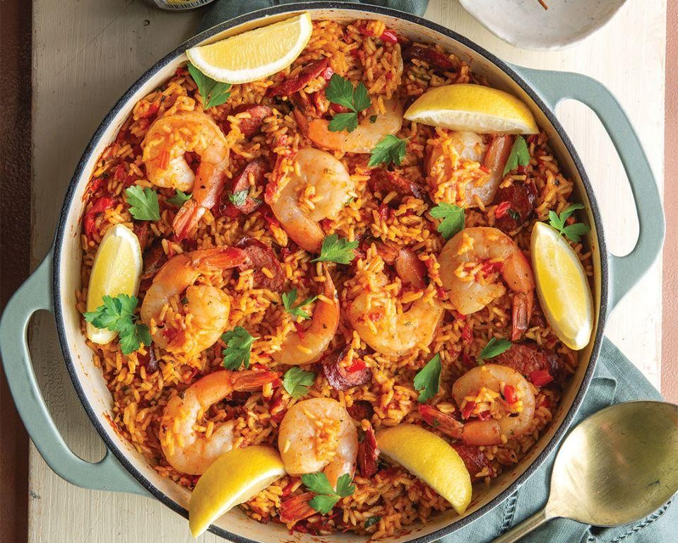 One-Pot Shrimp and Sausage Paella