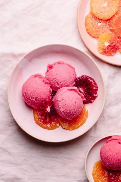 Orange Cardamom Sorbet