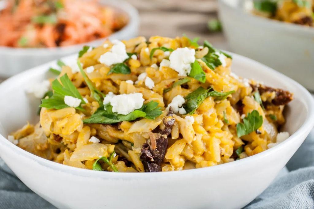 Orzo with Kalamata Olives and Artichokes