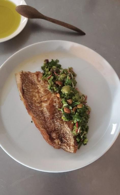 Pan Fried Haddock with Herb Infused Olive Oil