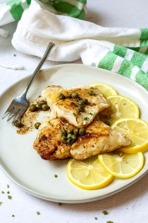 Pan-Seared Rock Cod with Lemon Butter Sauce