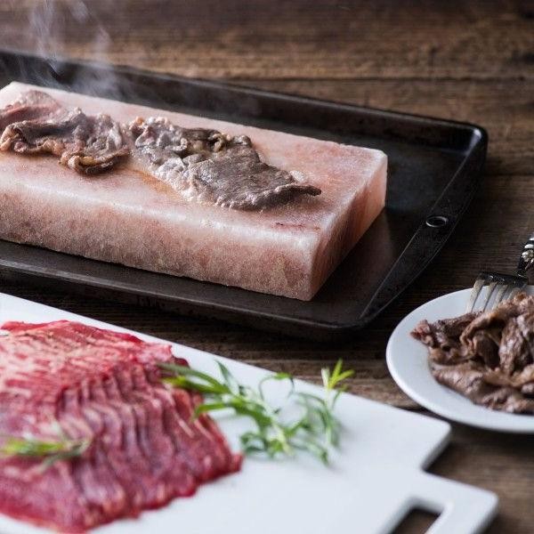 Pan-Seared Steak with Himalayan Salt Block