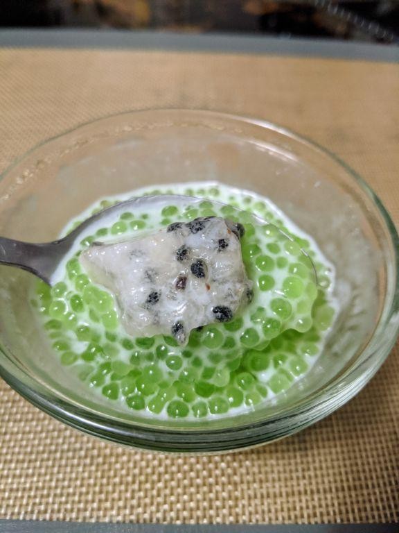 Pandan Tapioca Pearl Pudding