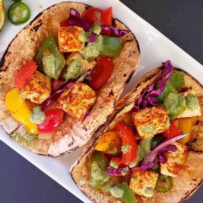 Paneer Tikka Indian Tacos