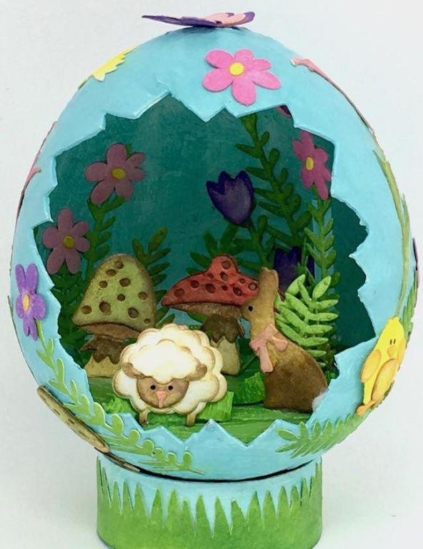 Paper Mache Easter Eggs with Patterns
