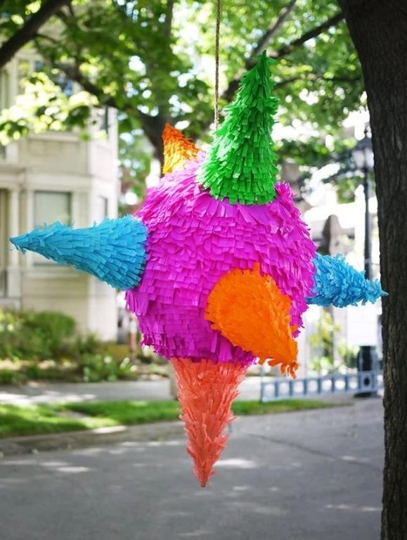Paper Mache Pinata with Festive Colors