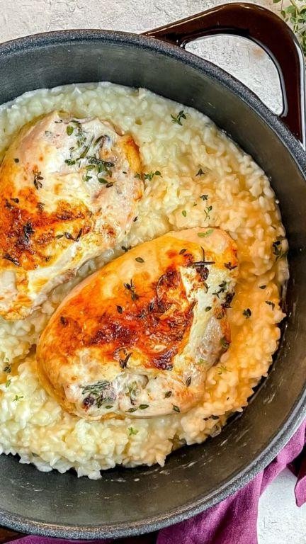 Parmesan Herb Chicken Risotto