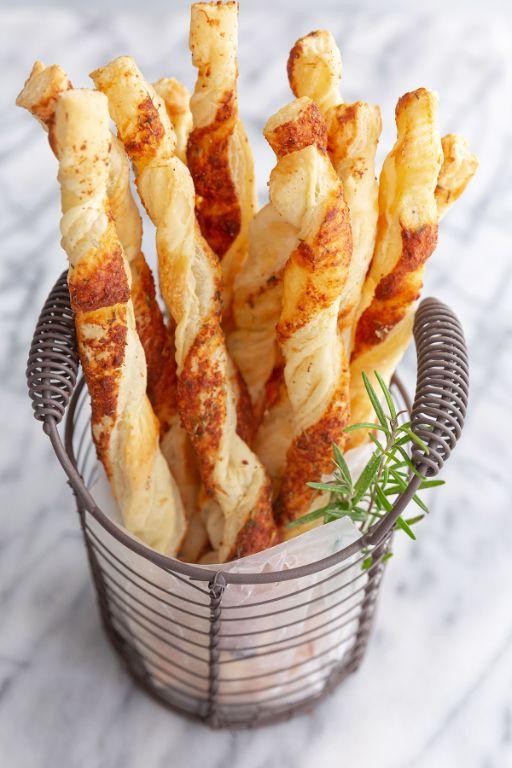 Parmesan and Herb Puff Pastry Straws
