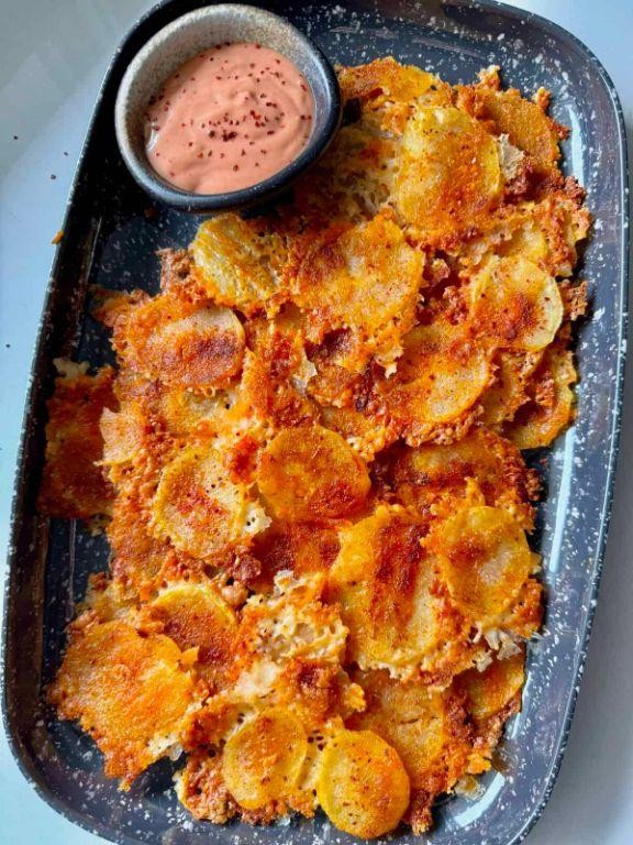 Parmesan-Dusted Salt and Vinegar Chips