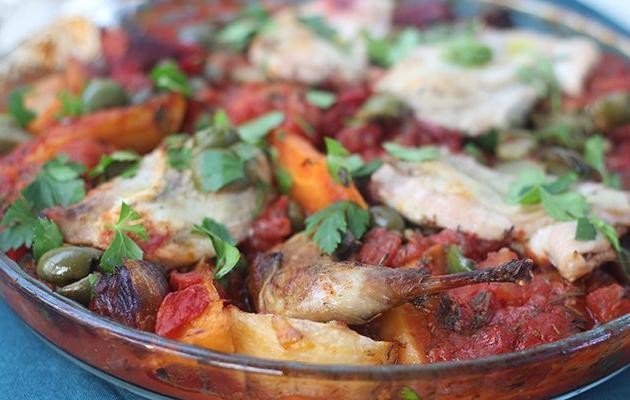 Partridge Casserole with Root Vegetables