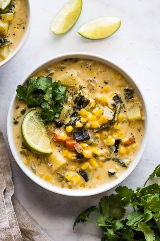 Pasilla Pepper and Corn Chowder
