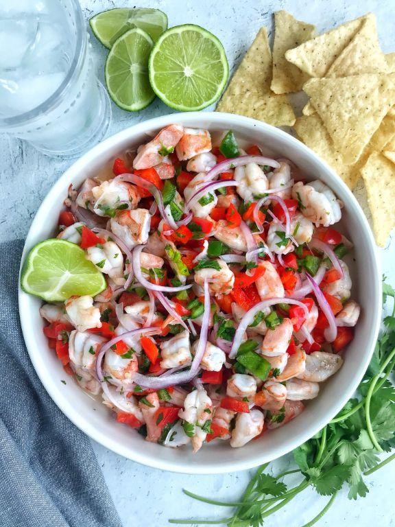 Pasilla Pepper and Shrimp Ceviche