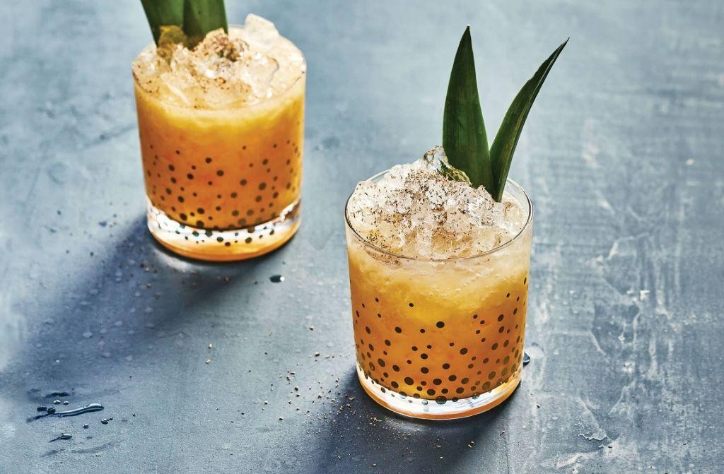 Passion Fruit Painkiller with Fresh Passion Fruit