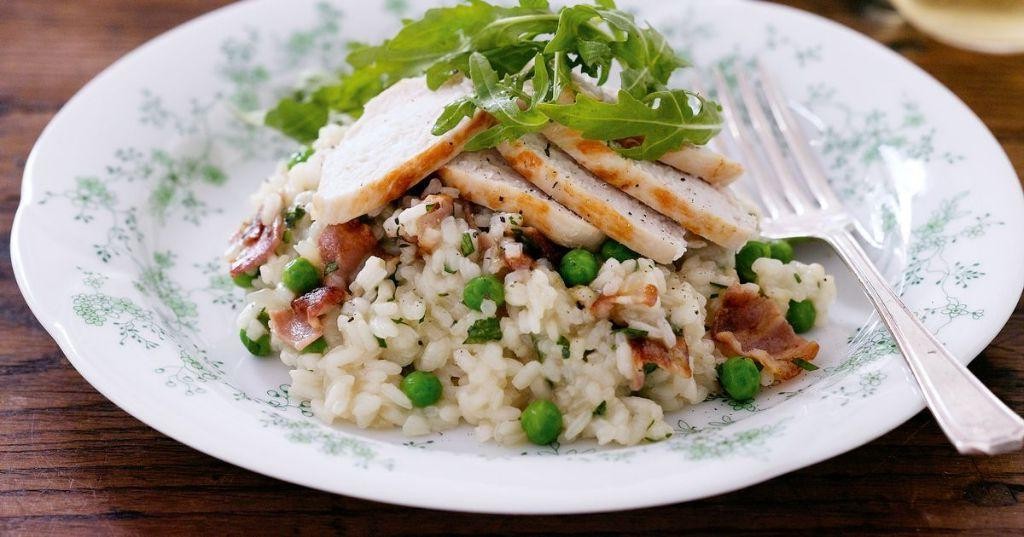 Pea and Chicken Risotto