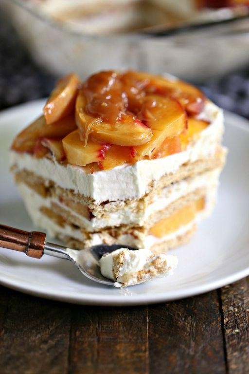 Peach Cobbler Icebox Cake