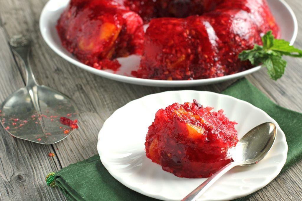 Peach Cranberry Jello Compote