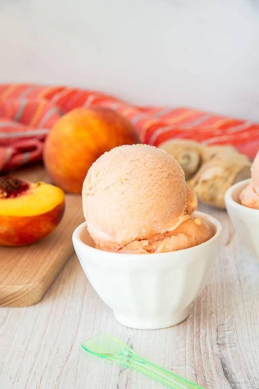 Peach Ginger Sorbet