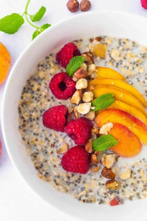 Peach Melba Chia Seed Bowl