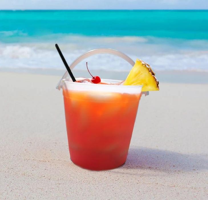 Peach Melba Rum Bucket