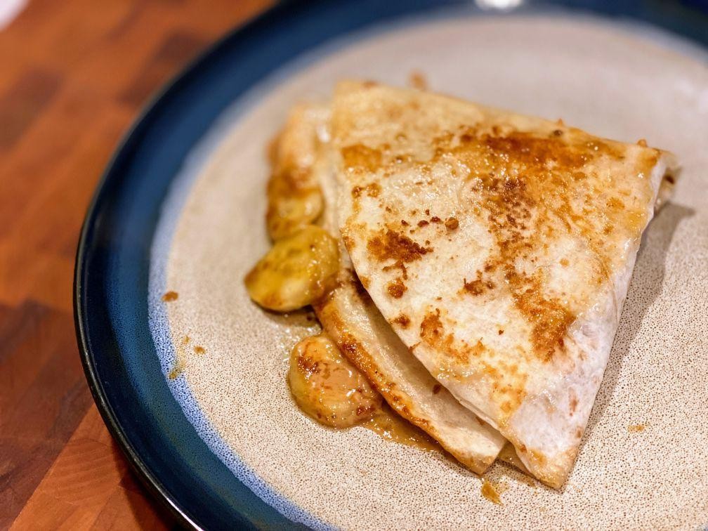 Peanut Butter Banana Cottage Cheese Wrap