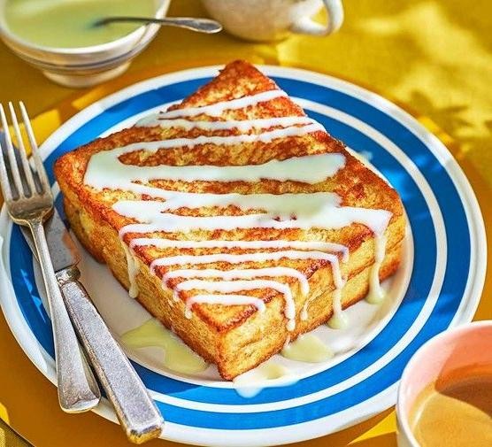 Peanut Butter Chip Stuffed French Toast