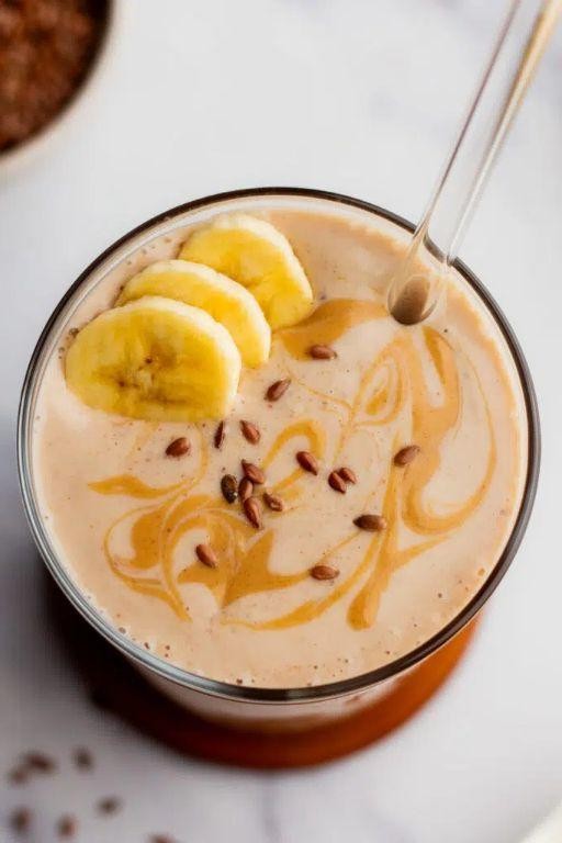 Peanut Butter Flaxseed Smoothie