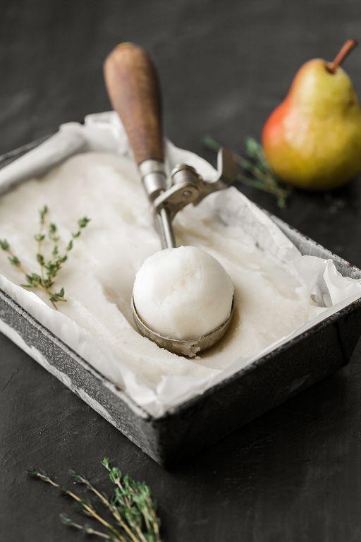 Pear Thyme Sorbet